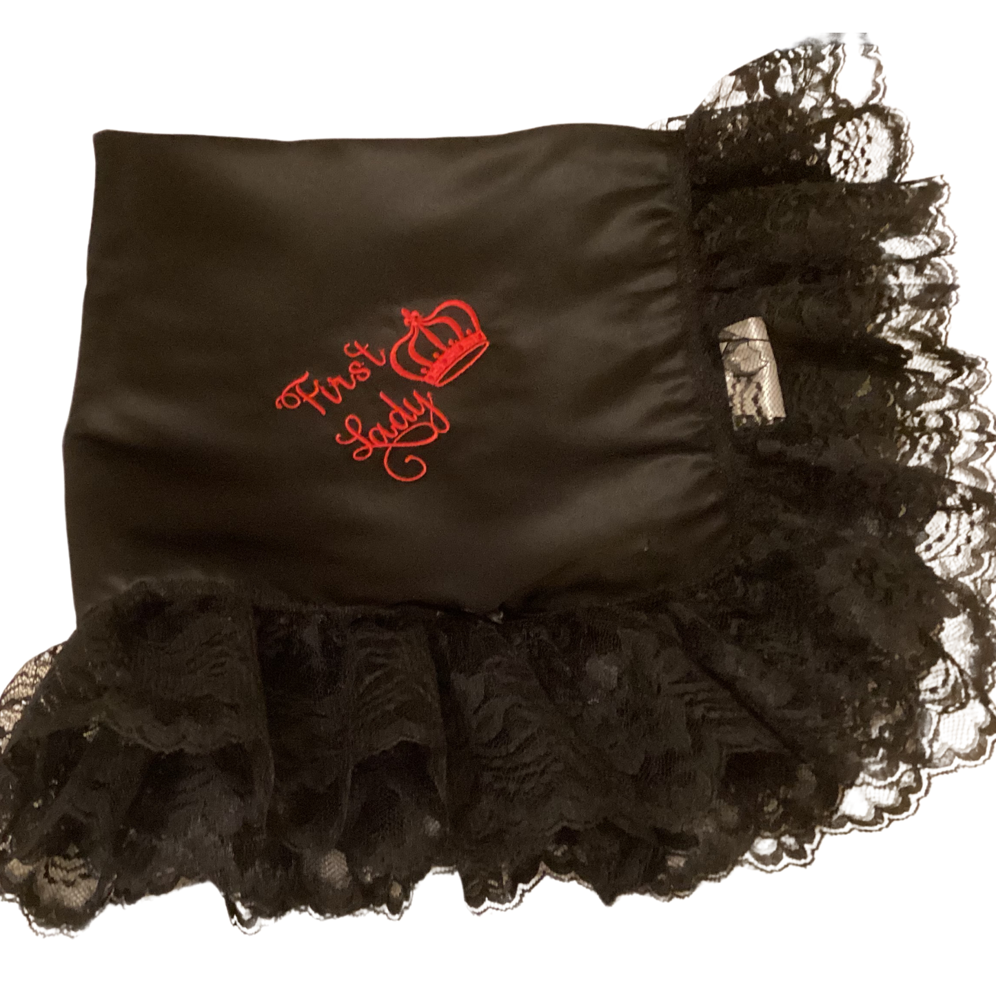 Embroidery Black  Women Lap Scarf  First Lady