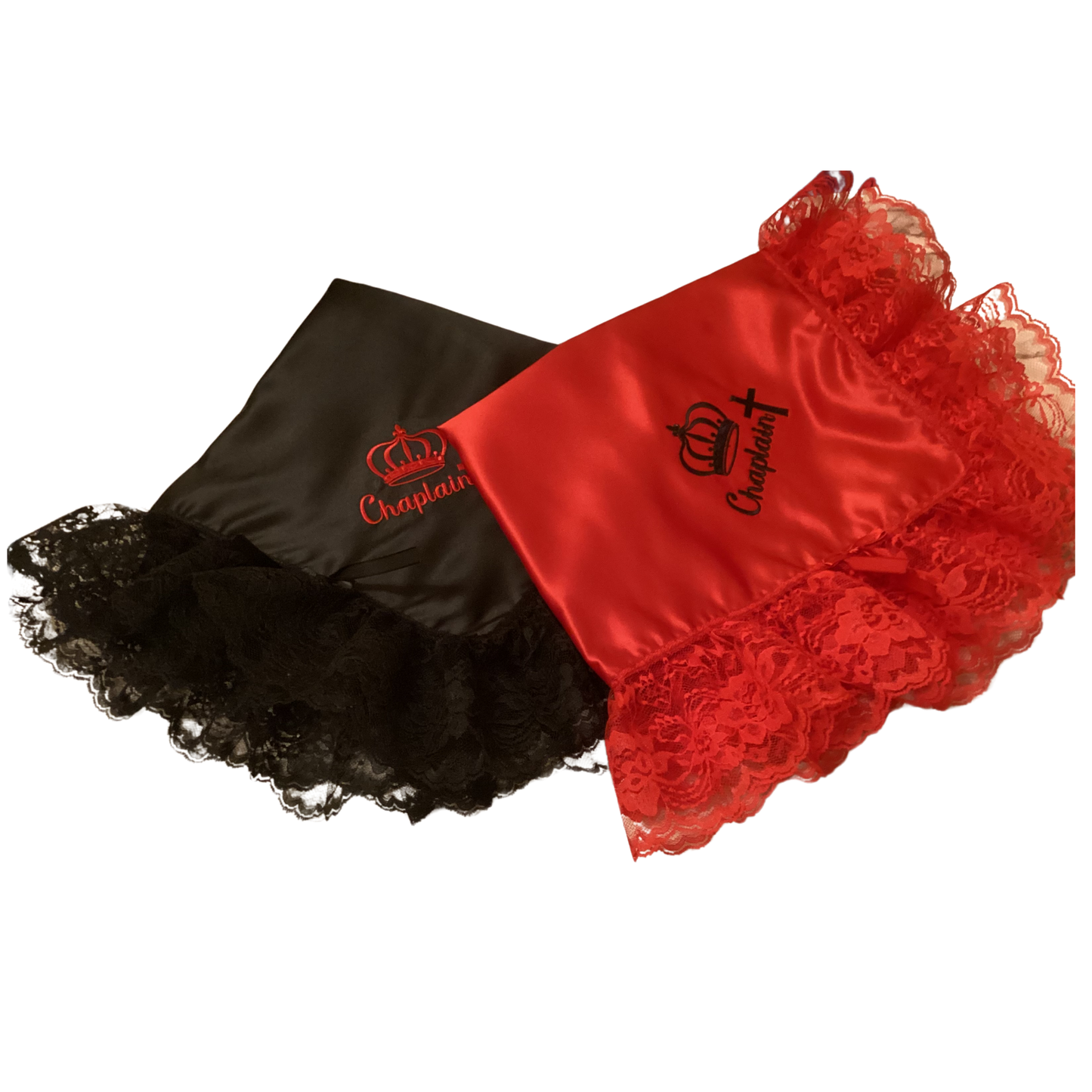 Embroidery Black Women Lap Scarf  Chaplain