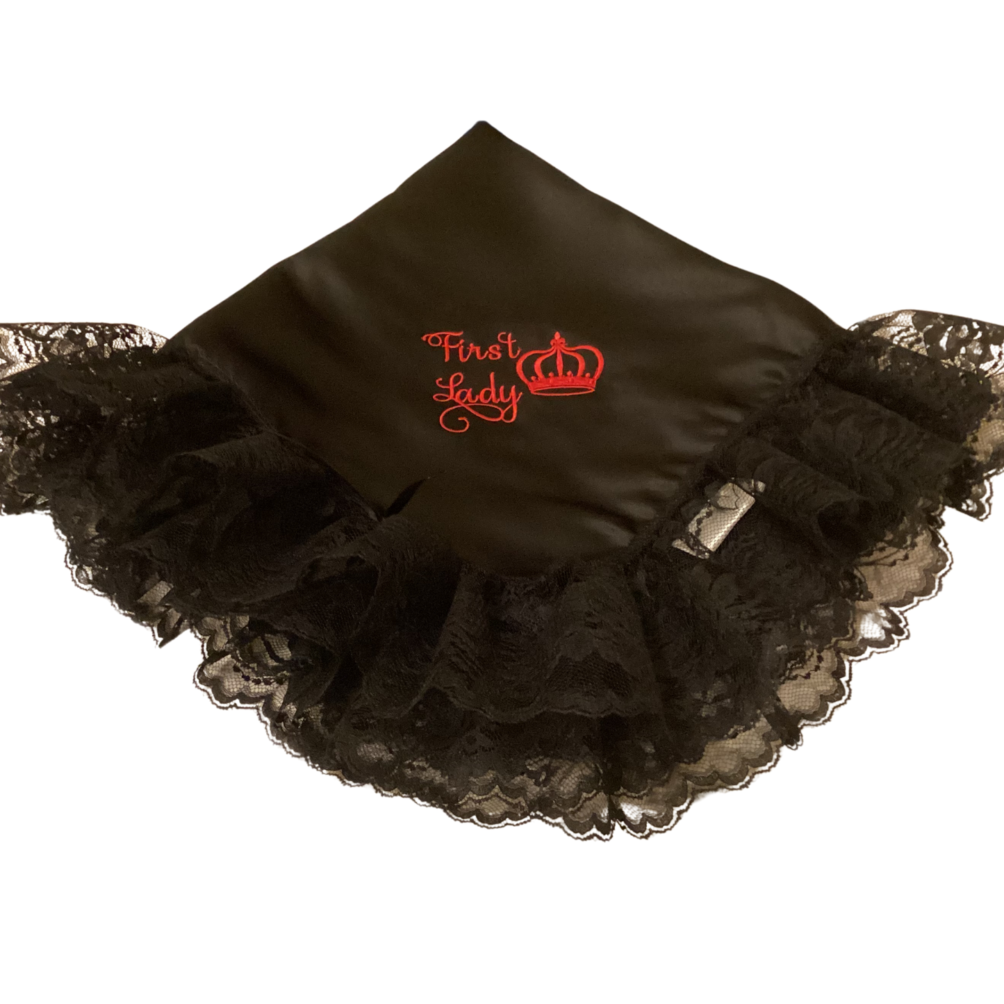 Embroidery Black  Women Lap Scarf  First Lady