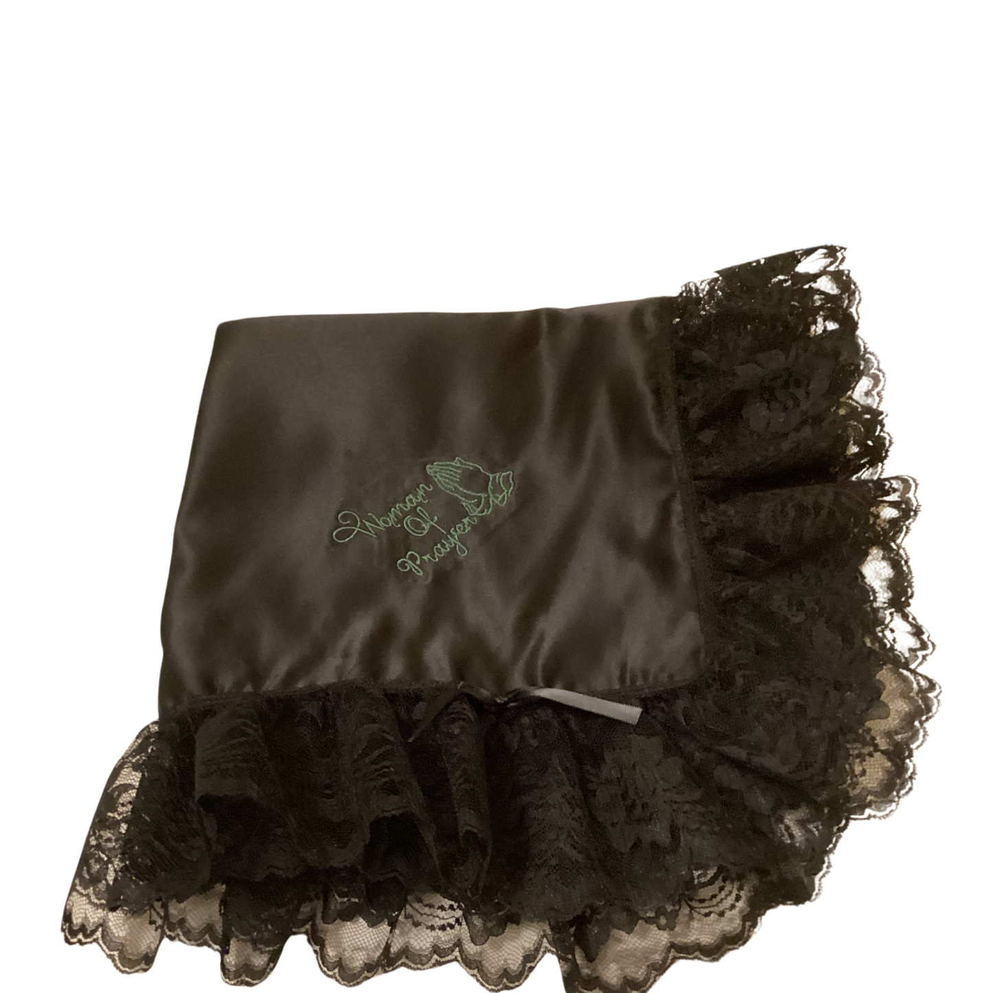 Embroidery Black Women Lap Scarf  Women Of Prayer